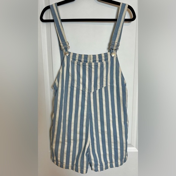 Zara Striped Romper/Short Overalls - Picture 2 of 7